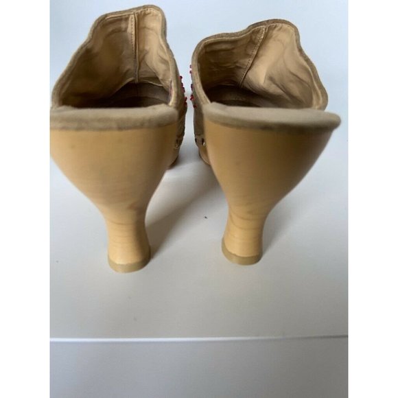 Hot Menu Womens Mules Shoes Multicolor Floral Slip - Picture 3 of 9